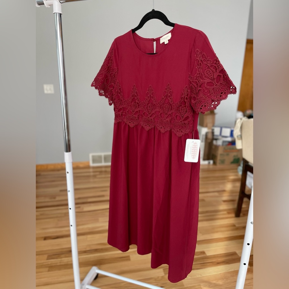 Beautiful burgundy dress. New with tags.